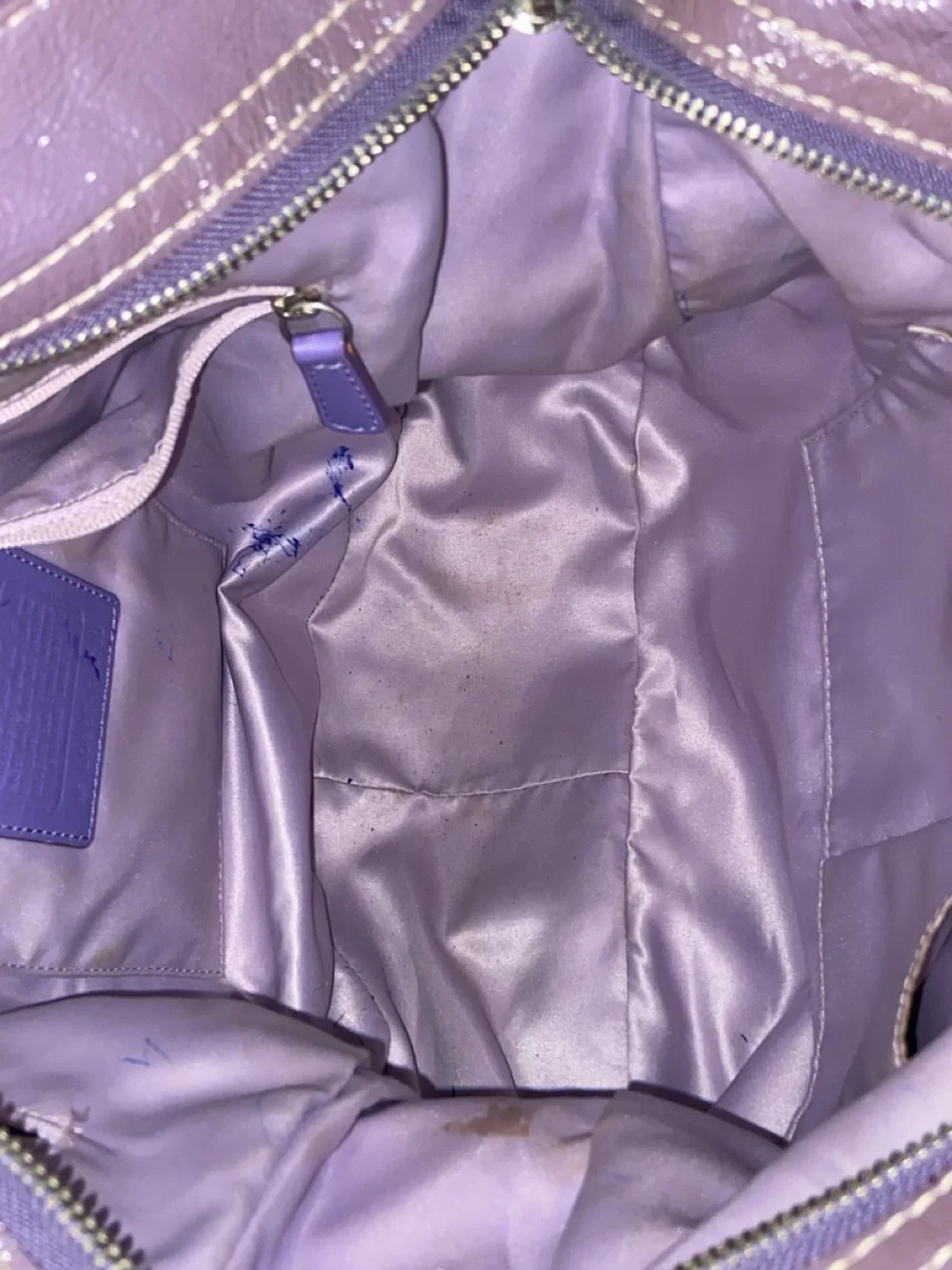Lavender Patterned Shoulder Bag